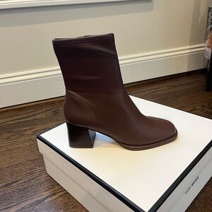 Steve Madden Pammy Brown Leather Ankle Boots